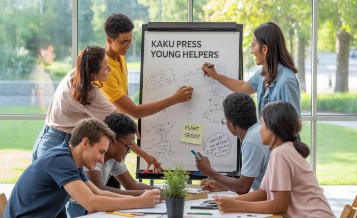 Young Helpers Do Good! kaku press youth volunteers