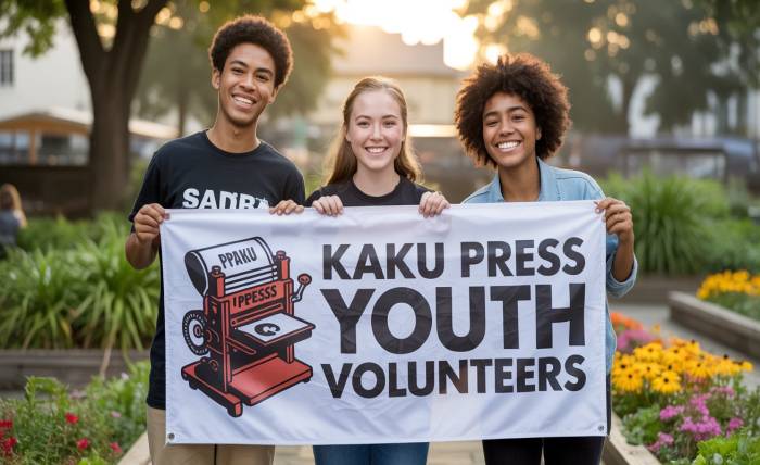 Young Helpers Do Good! kaku press youth volunteers